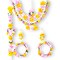 Flower Designer Shells Jewelry Set for Women Handmade Necklace with Earrings Maang Tikka Bracelet Waistbelt Indian Artificial Jewellery for Haldi Mehndi Wedding Party Bridal